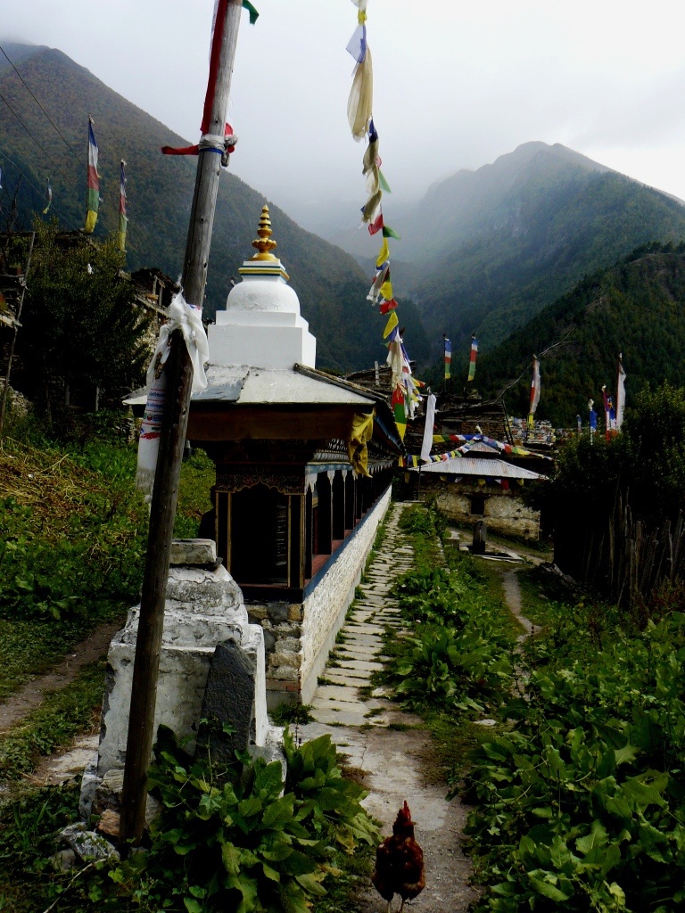 Picture 1 Upper Pisang Prayer wheels and flags